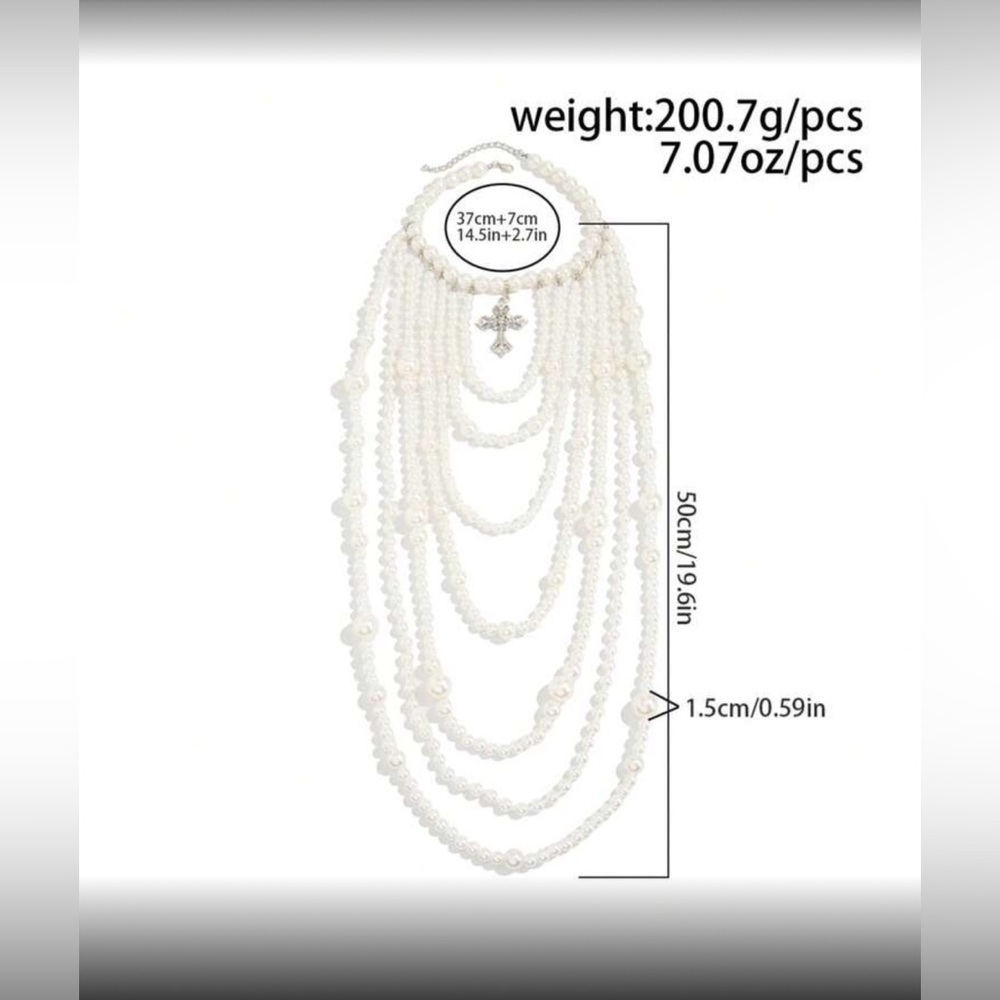 ✨Elegant White Pearl Necklace Set - Picture 5 of 5